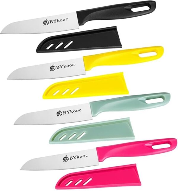 8 pieces Paring Knives (4PCS Peeling Knives and 4PCS Knife Sheath), - Image 2