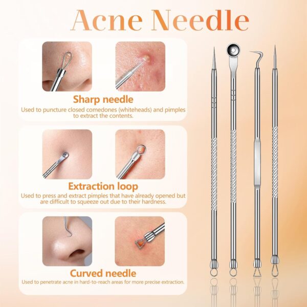 Yccu Blackhead Remover Vacuum Pore Extractor Black Head Remover for Face&Nose Blackhead - Image 3