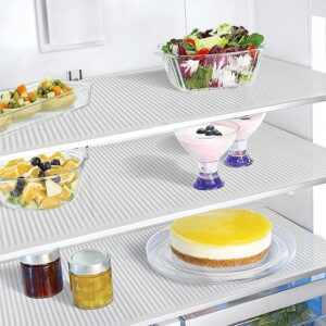 Non-Slip Silicone Refrigerator Liners for Shelves, Reusable Washable Fridge Shelf